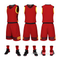 Blanco polyester gesublimeerde digitale basketbalshirts